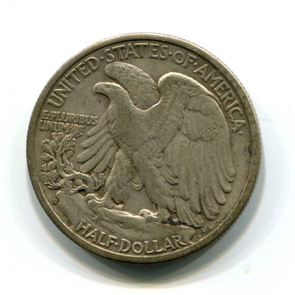 1943S USA Walking Liberty Half Dollar Coin (l9) - Picture 1 of 2